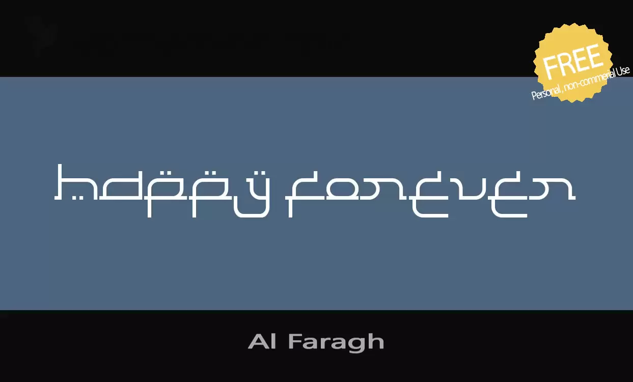 「Al-Faragh」字体效果图