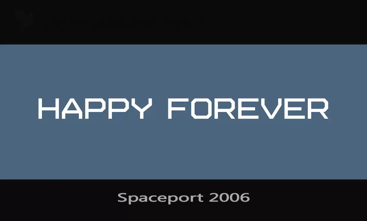 「Spaceport-2006」字体效果图