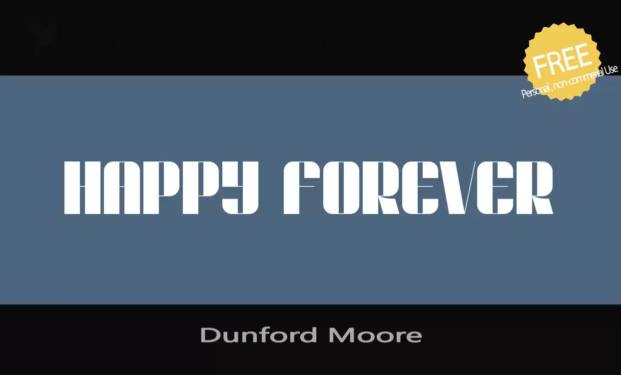 Font Sample of Dunford-Moore