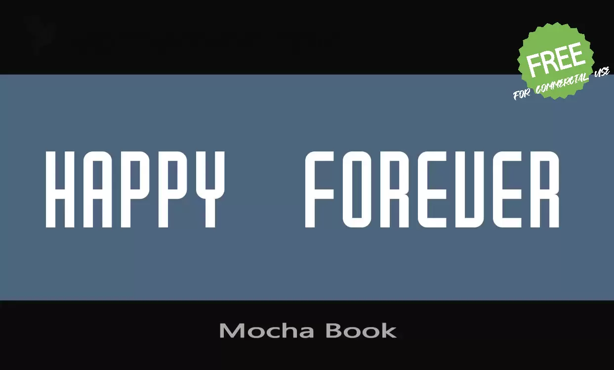 「Mocha Book」字体效果图