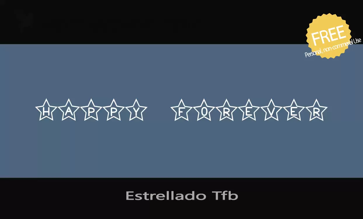 「Estrellado-Tfb」字体效果图