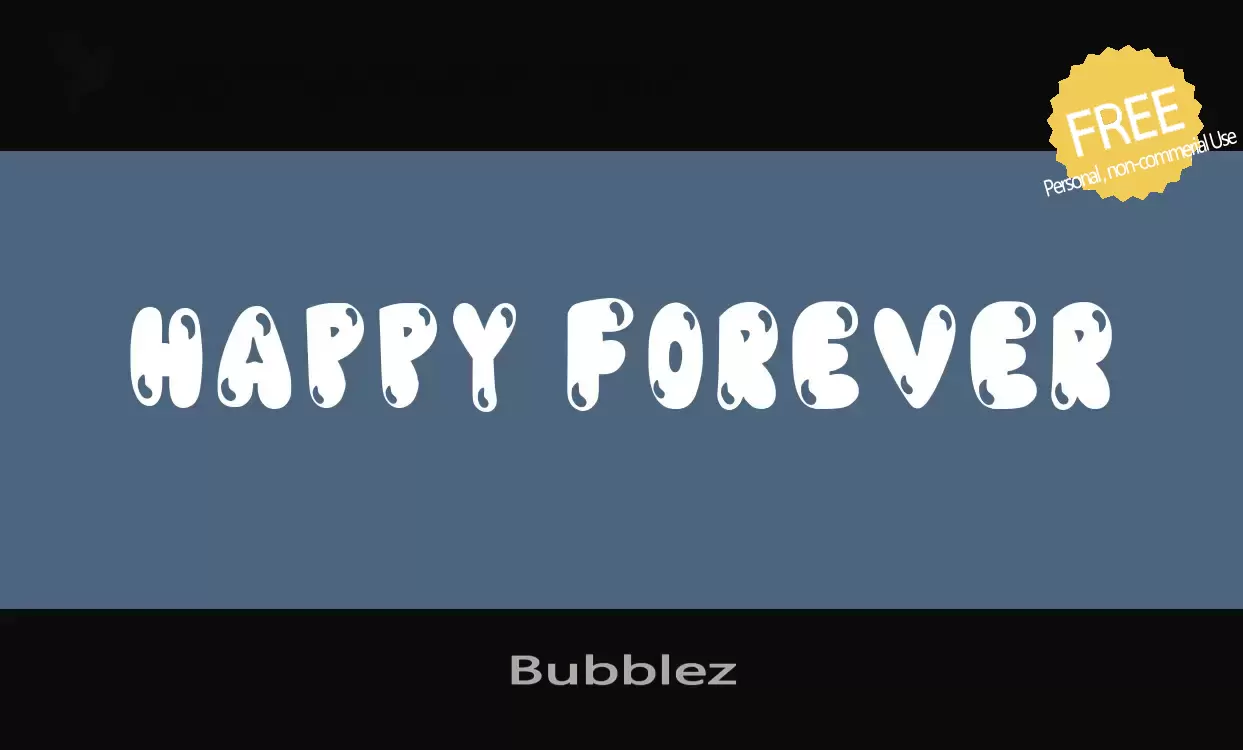 Font Sample of Bubblez