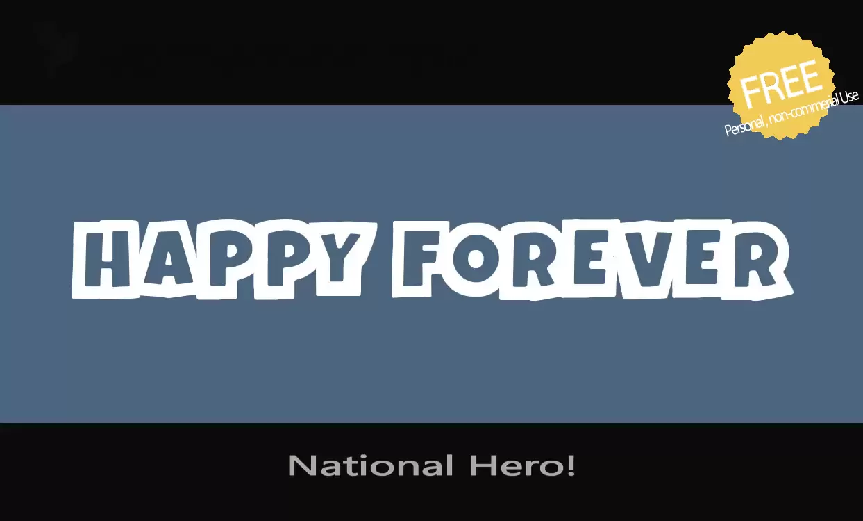 Font Sample of National-Hero!