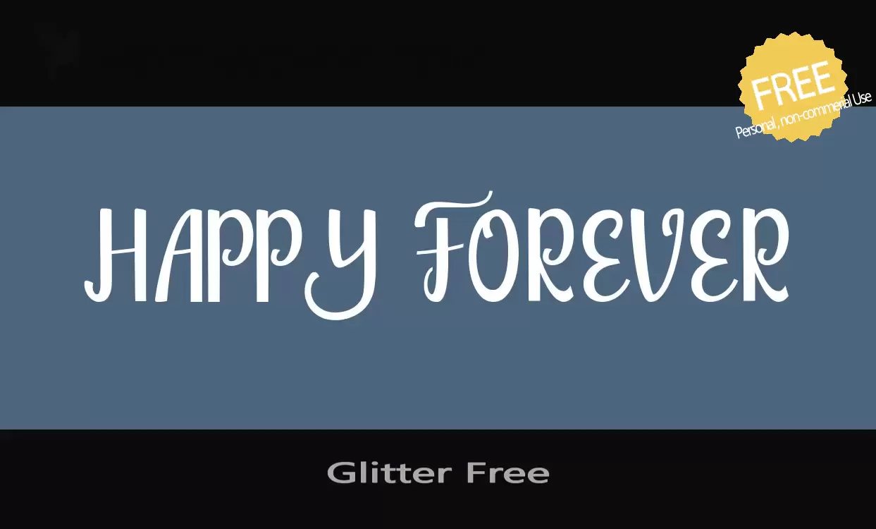 Font Sample of Glitter-Free