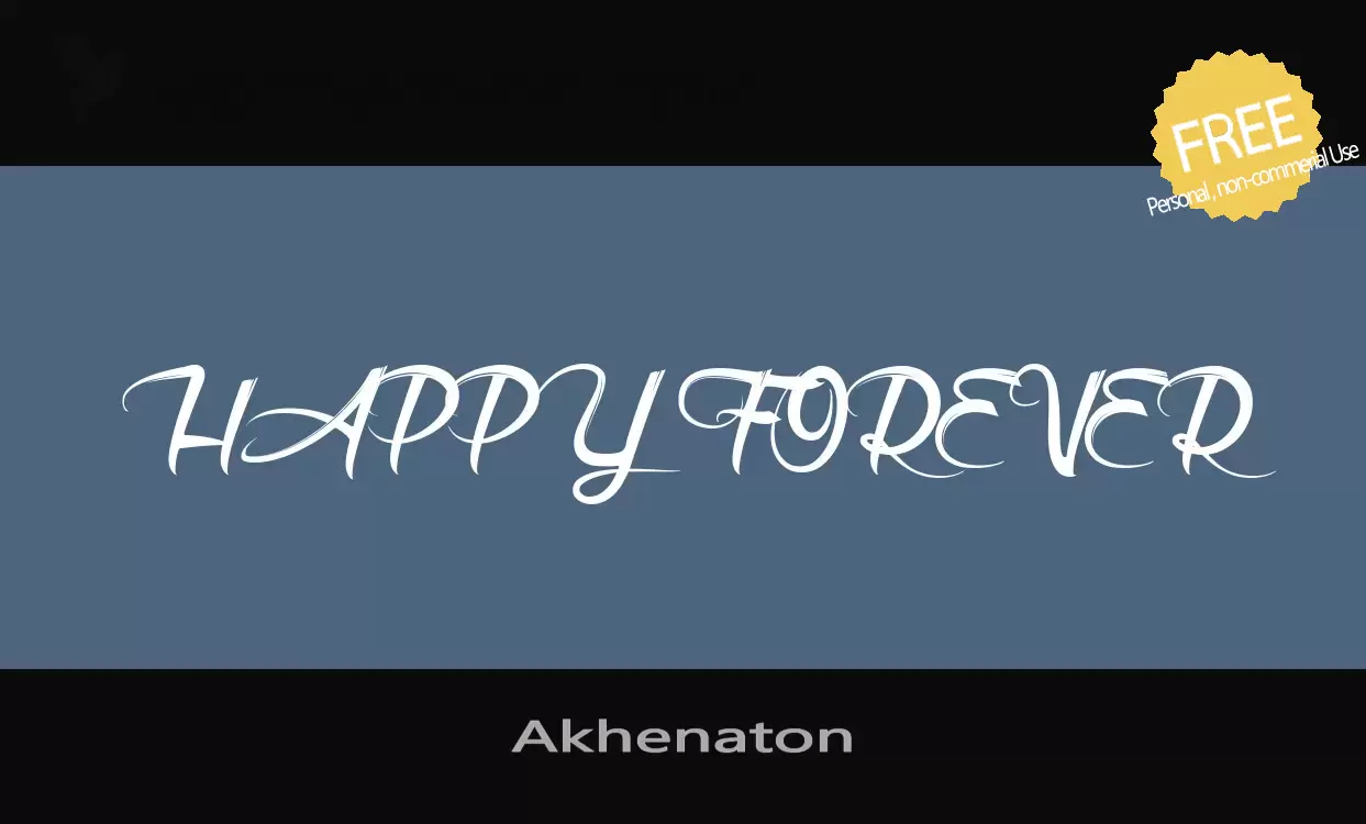 Font Sample of Akhenaton