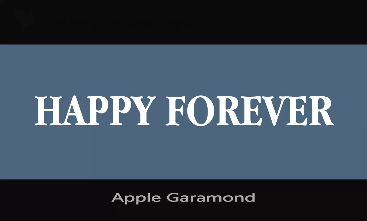 Sample of Apple Garamond