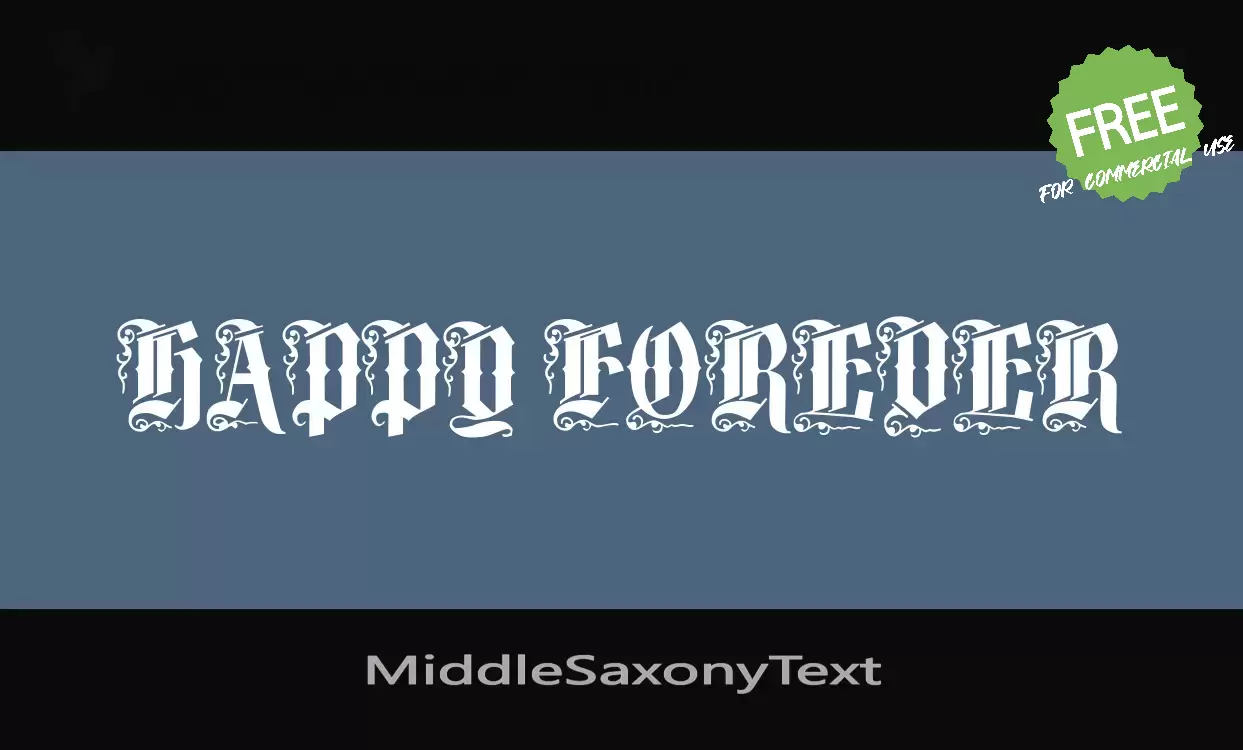 「MiddleSaxonyText」字体效果图