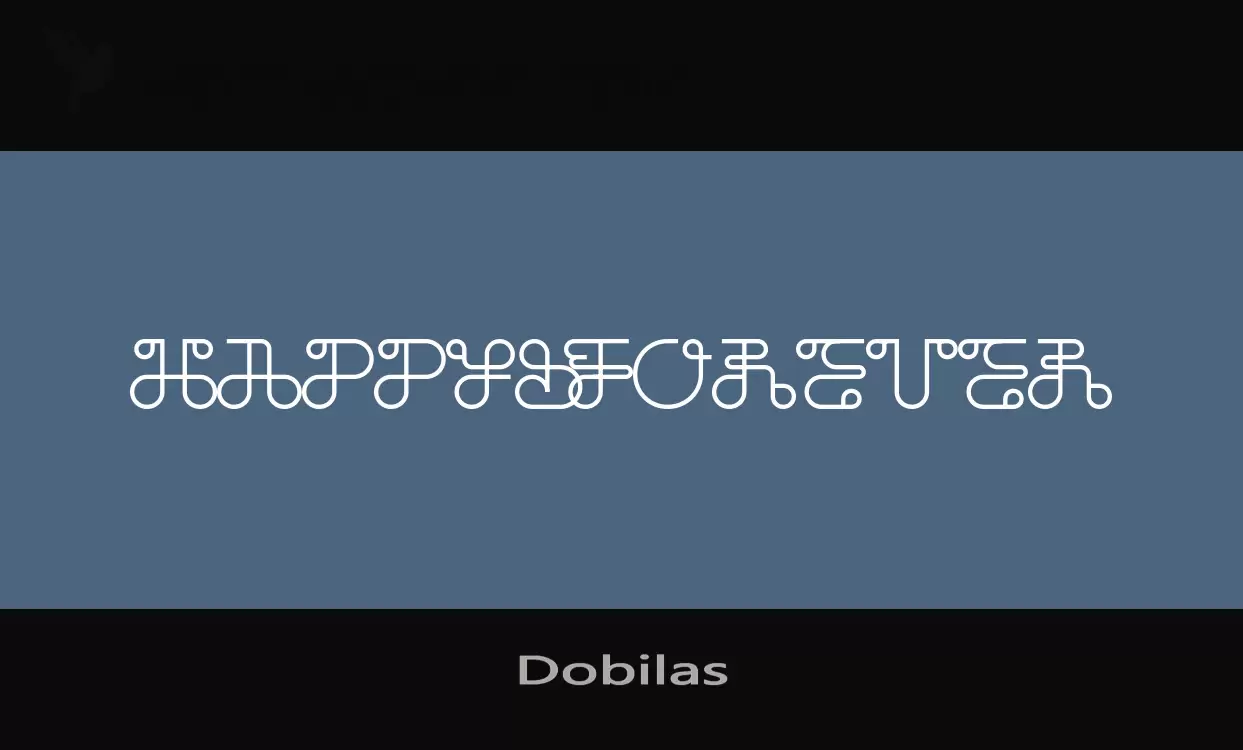 Font Sample of Dobilas