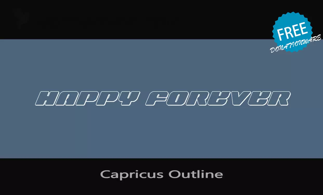 「Capricus-Outline」字体效果图