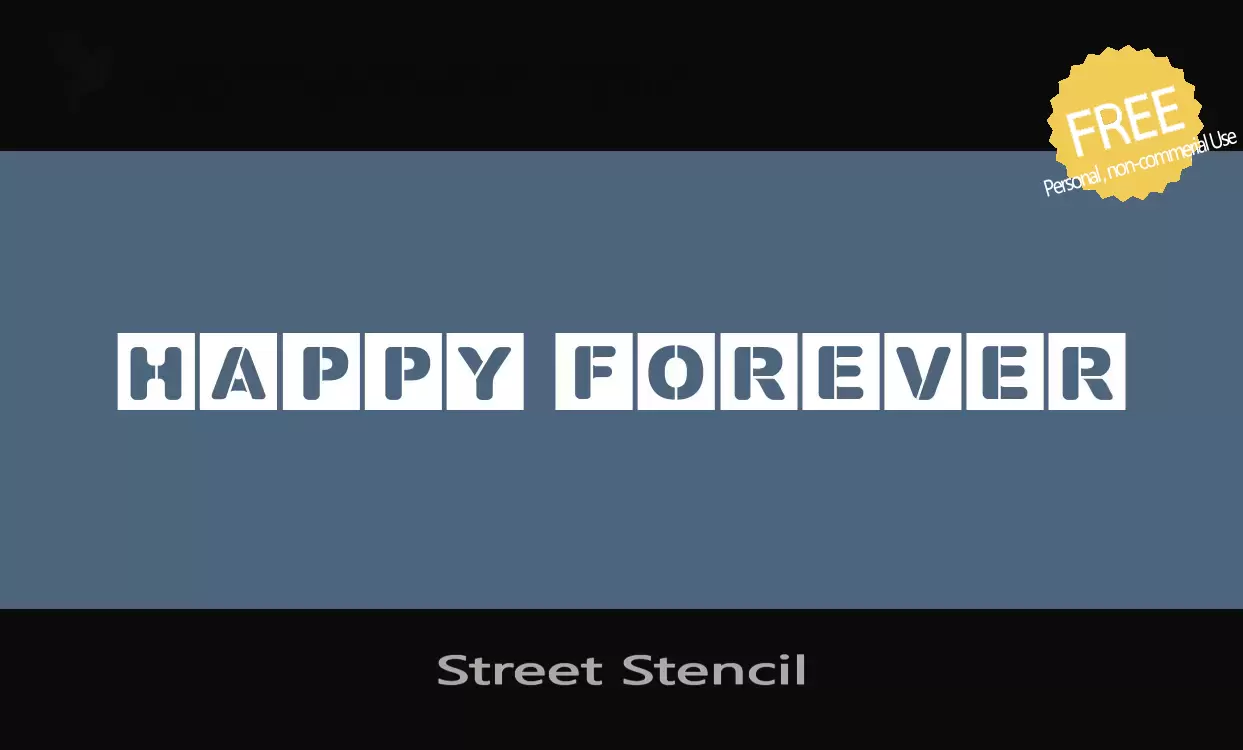 Font Sample of Street-Stencil