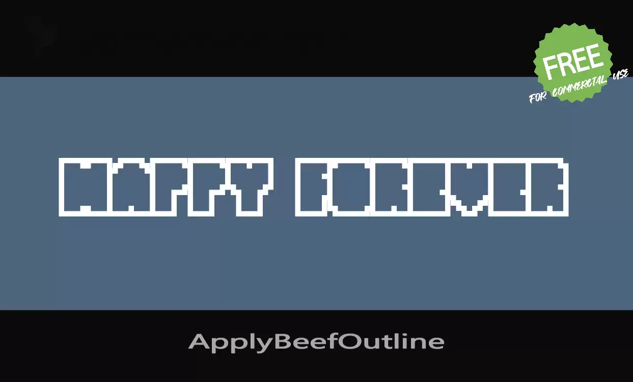 「ApplyBeefOutline」字体效果图