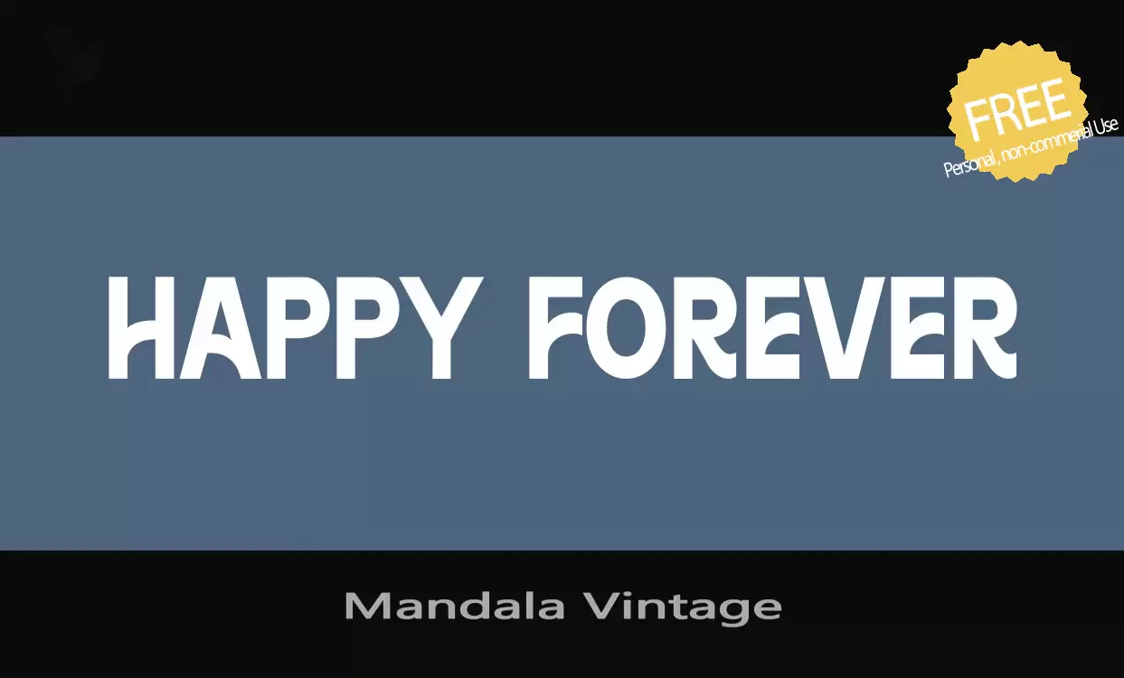 Font Sample of Mandala-Vintage