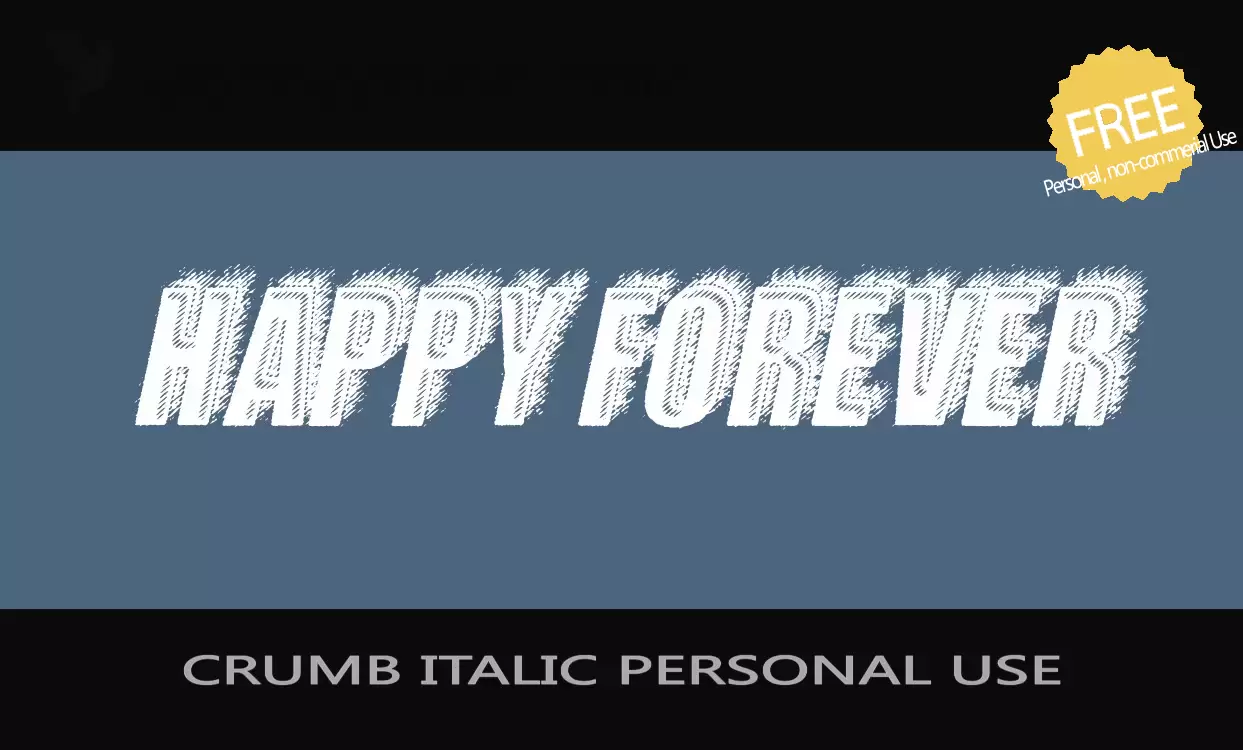 「CRUMB-ITALIC-PERSONAL-USE」字体效果图