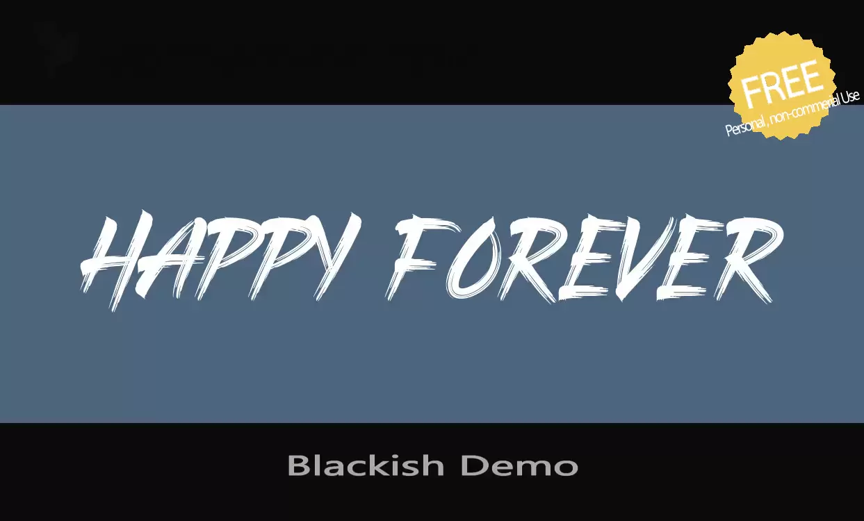 Font Sample of Blackish-Demo