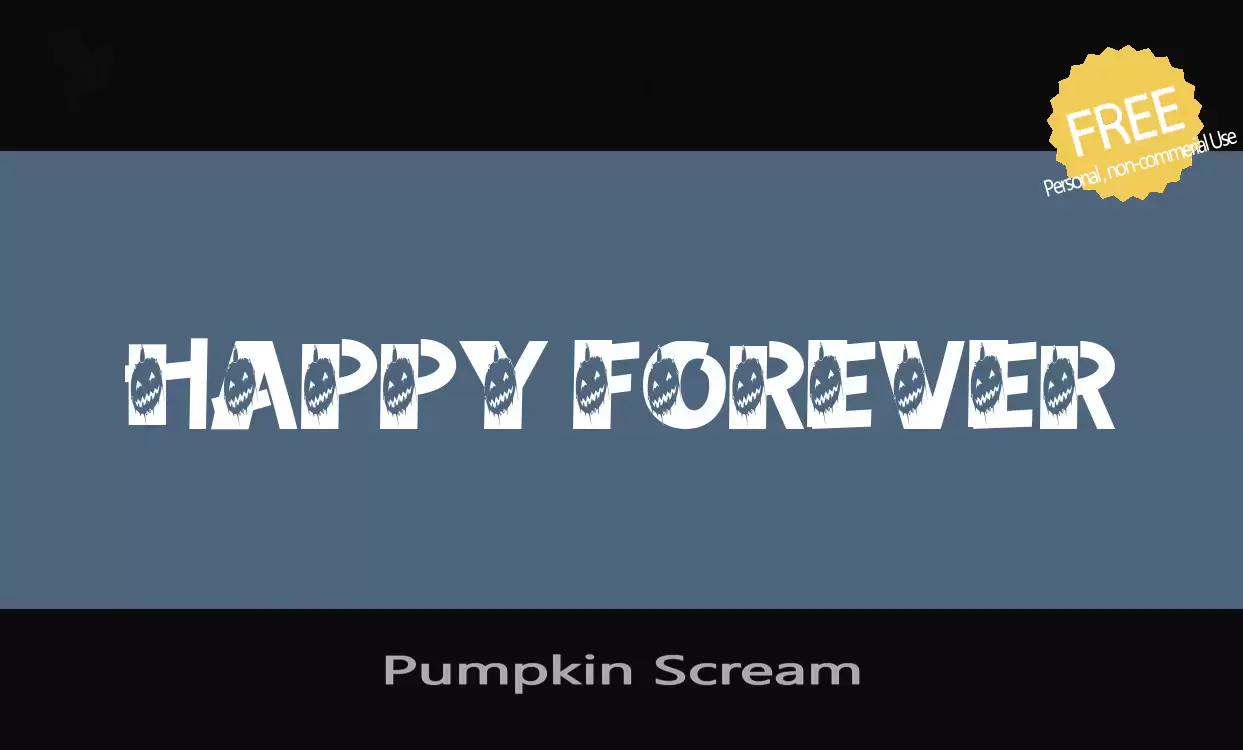 Font Sample of Pumpkin-Scream