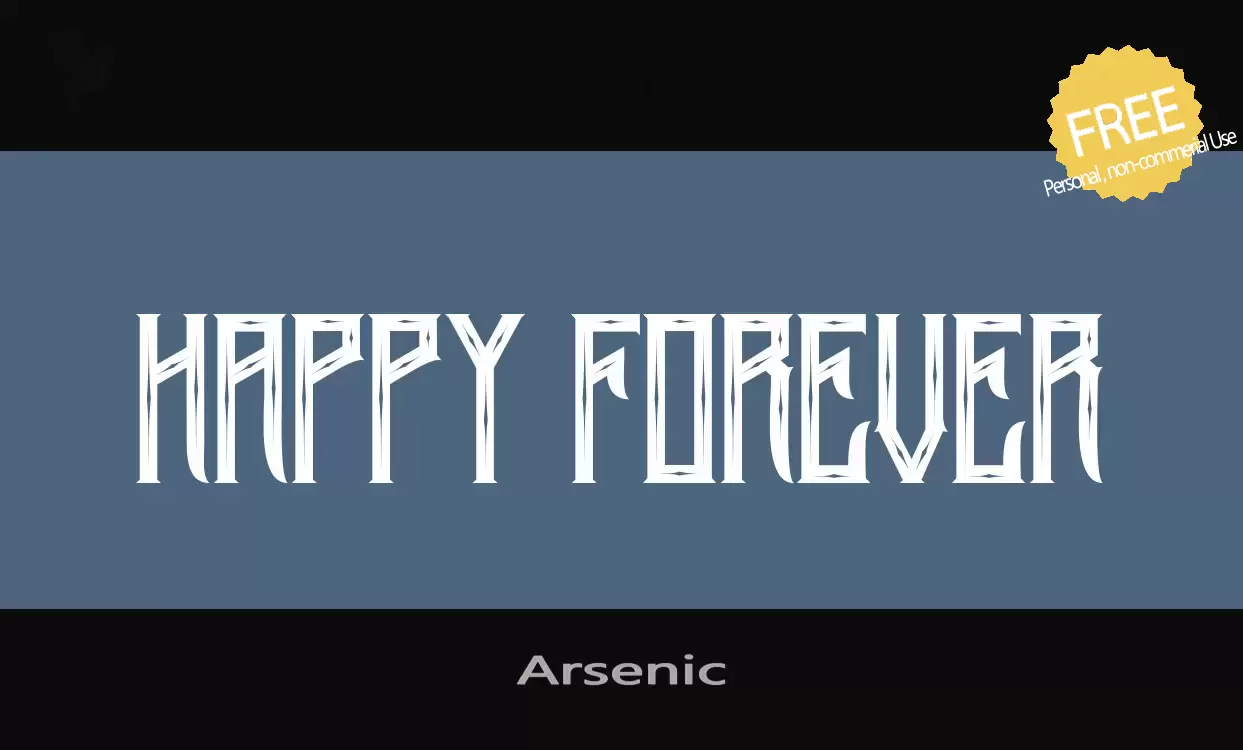 Font Sample of Arsenic