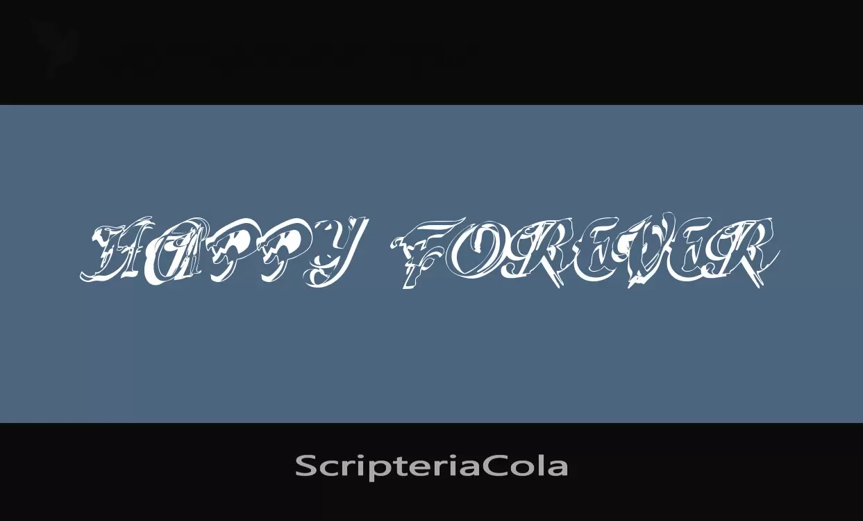 「ScripteriaCola」字体效果图