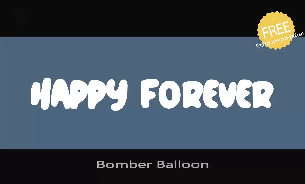 Font Sample of Bomber-Balloon