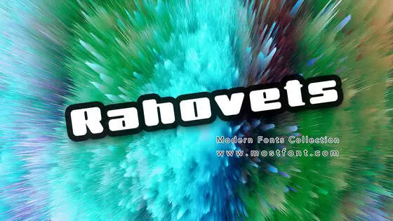 「Rahovets」字体排版图片