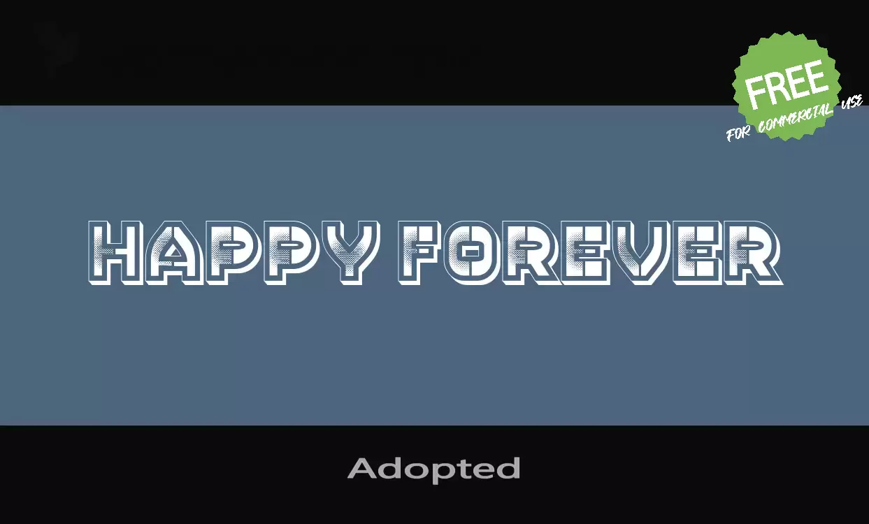 Font Sample of Adopted