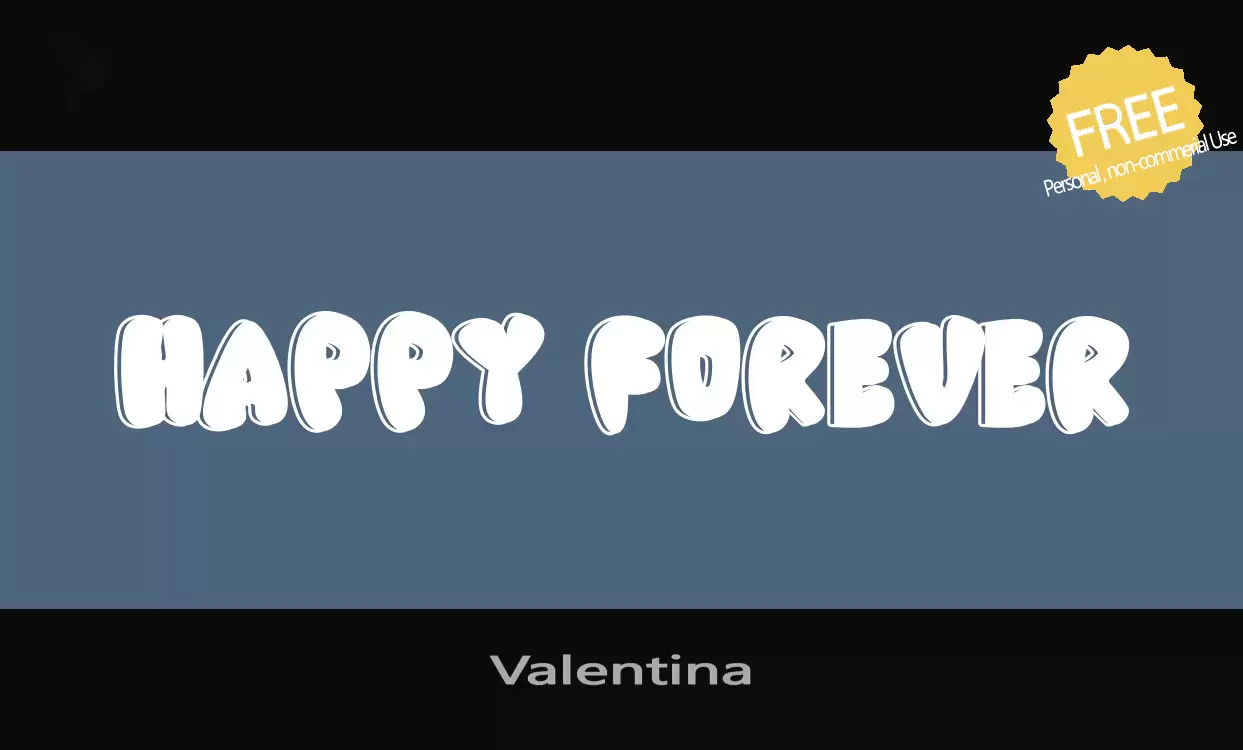 Font Sample of Valentina