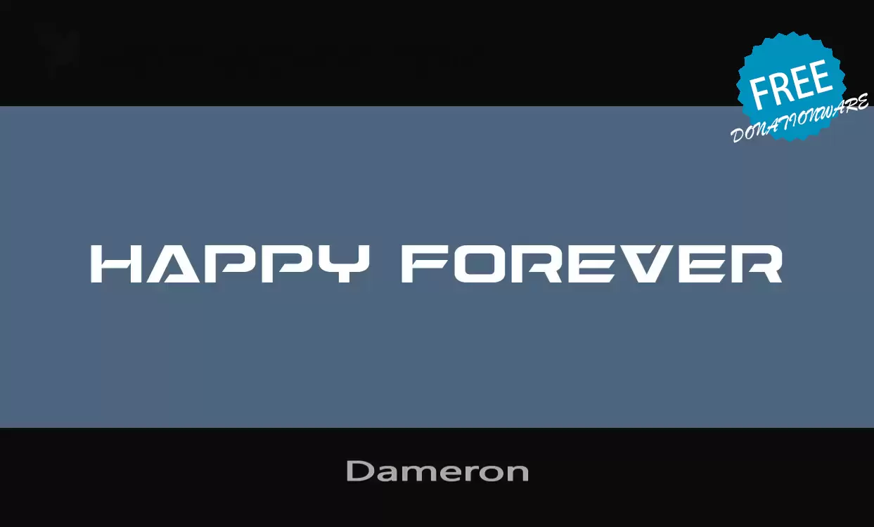 Font Sample of Dameron