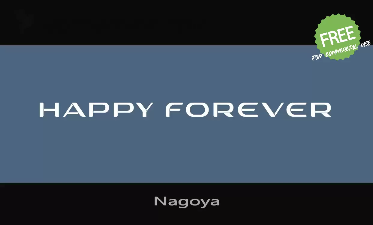 「Nagoya」字体效果图