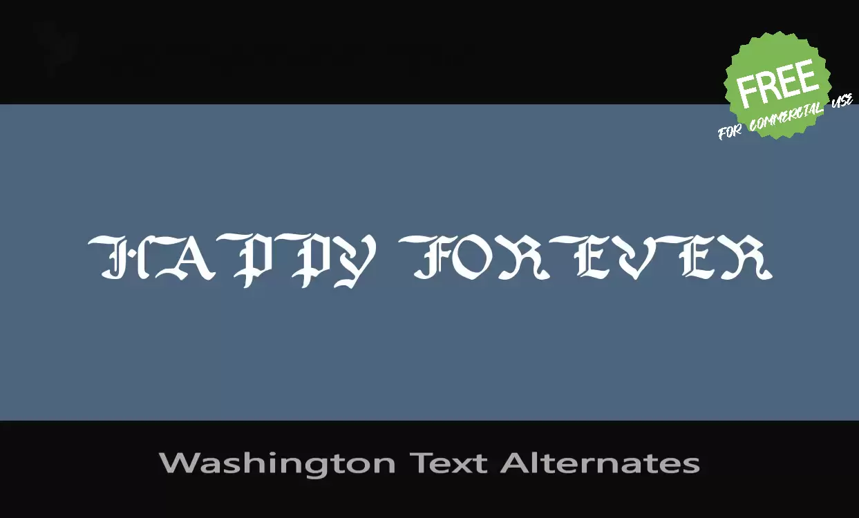 Sample of Washington Text Alternates