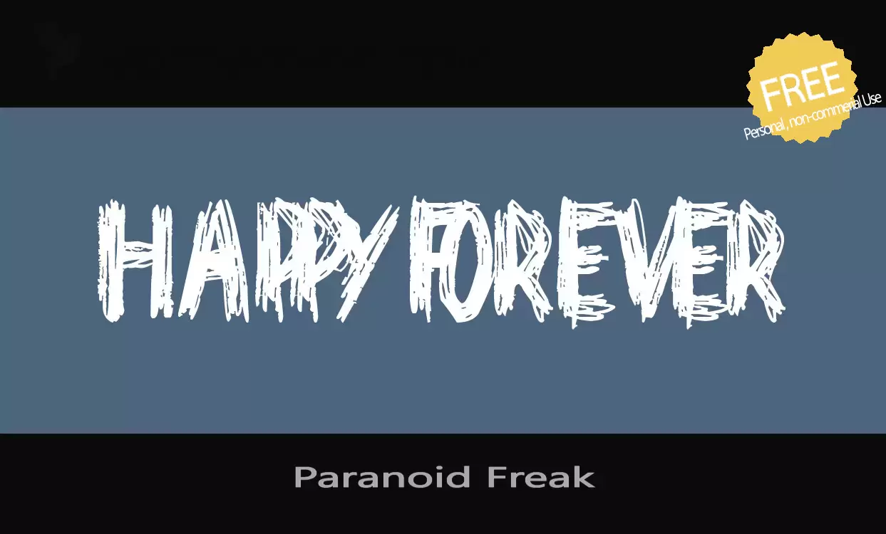 Font Sample of Paranoid-Freak