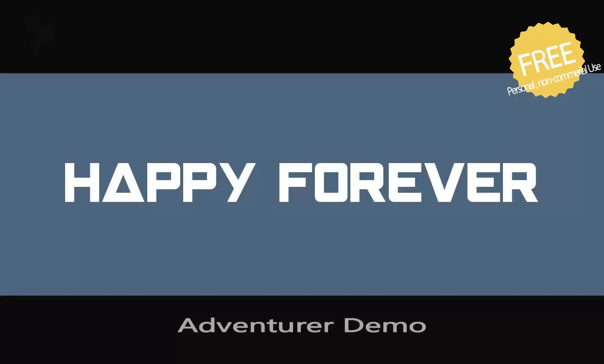 Font Sample of Adventurer-Demo