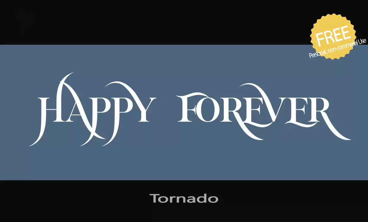 Font Sample of Tornado