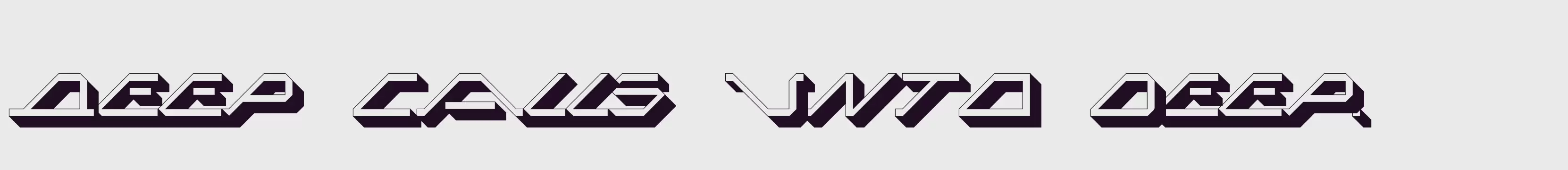 「MEGA SLANT LINE_3D」字体效果图