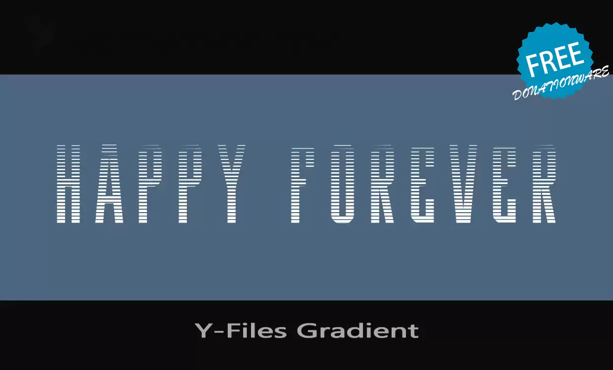 Font Sample of Y-Files-Gradient