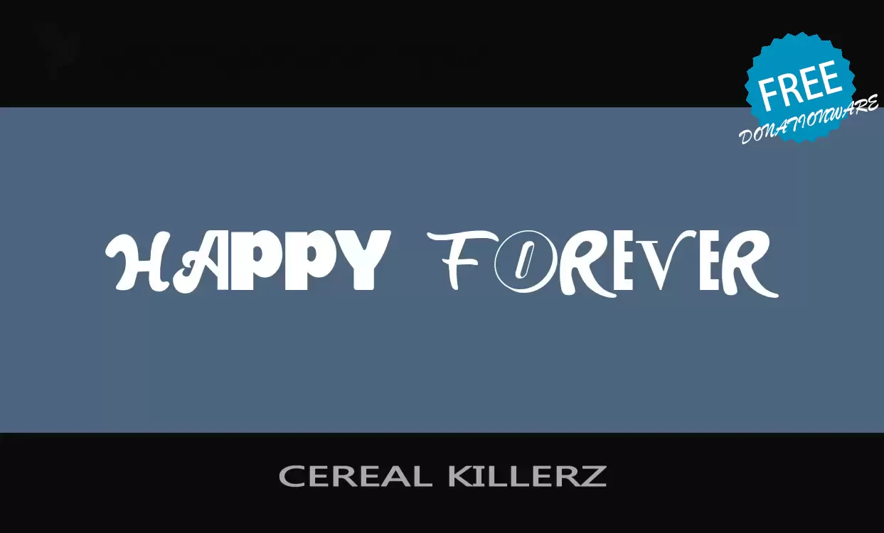 Font Sample of CEREAL-KILLERZ