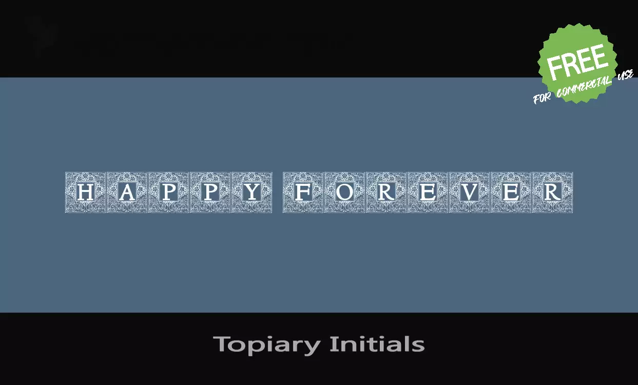 「Topiary Initials」字体效果图