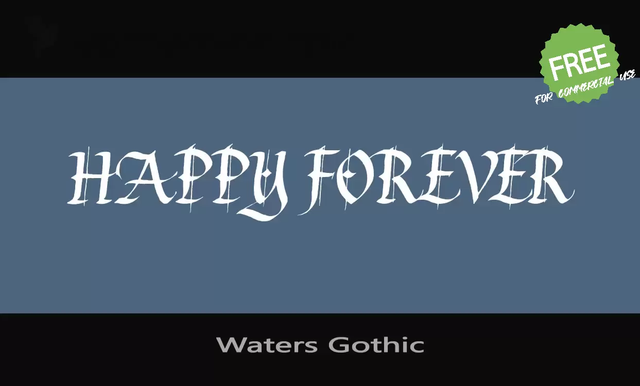 「Waters-Gothic」字体效果图