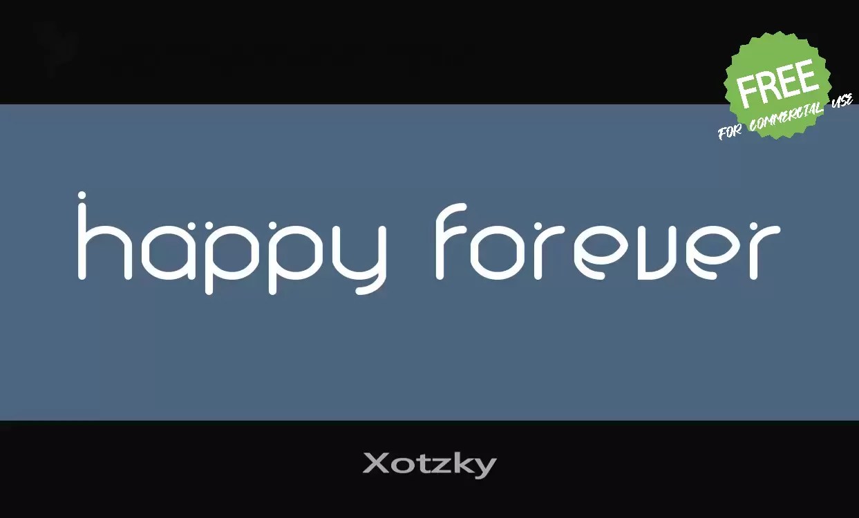 Font Sample of Xotzky