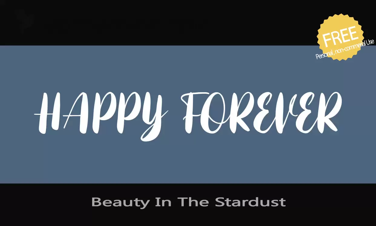 Font Sample of Beauty-In-The-Stardust