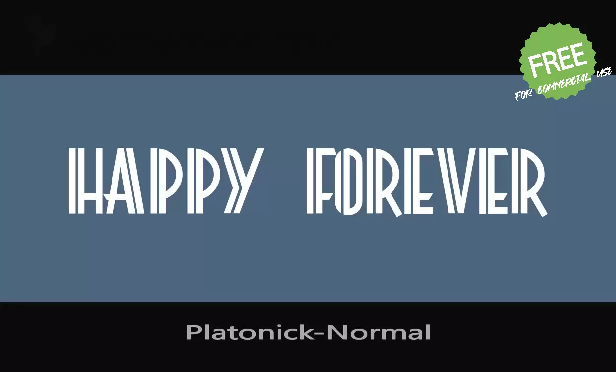 「Platonick-Normal」字体效果图