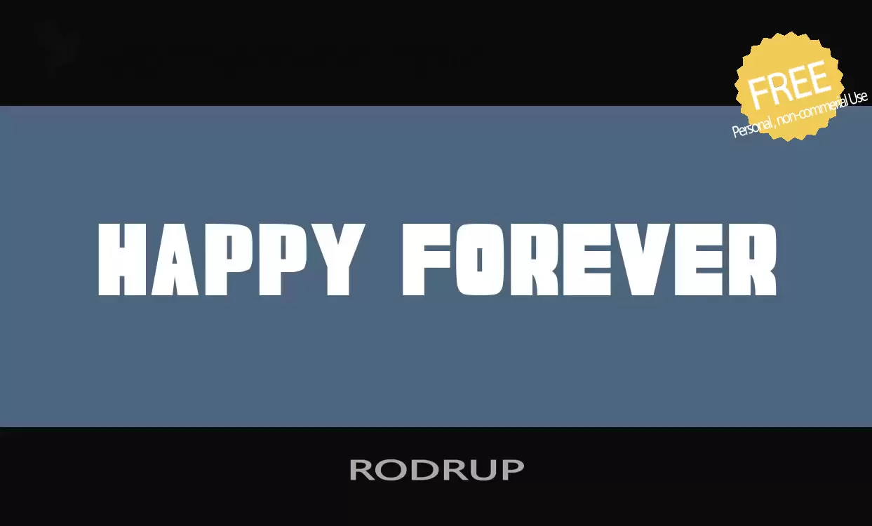 Font Sample of RODRUP