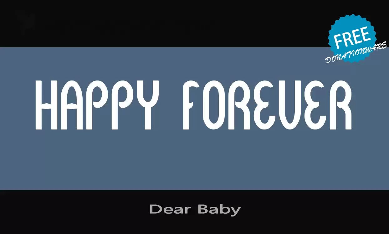 Font Sample of Dear-Baby