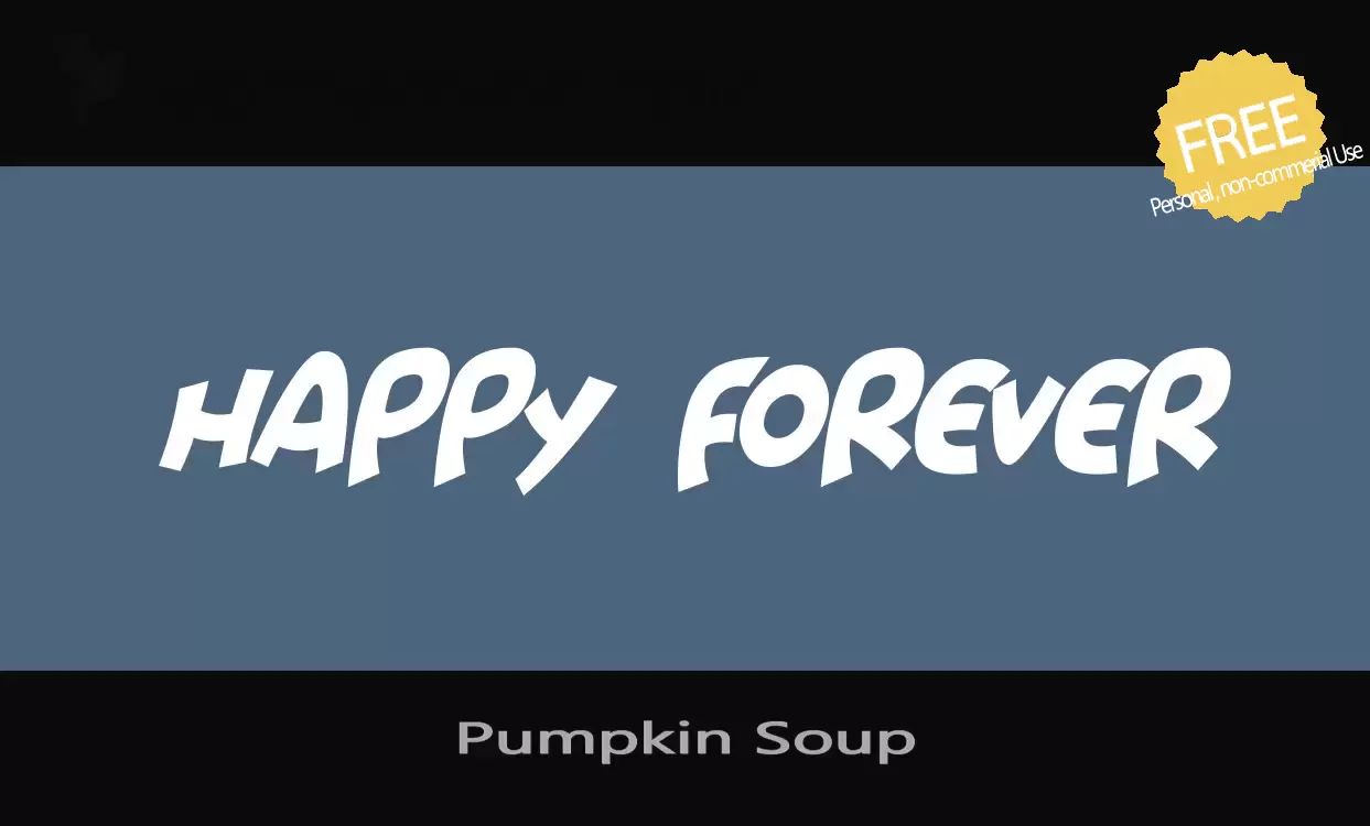 Font Sample of Pumpkin-Soup