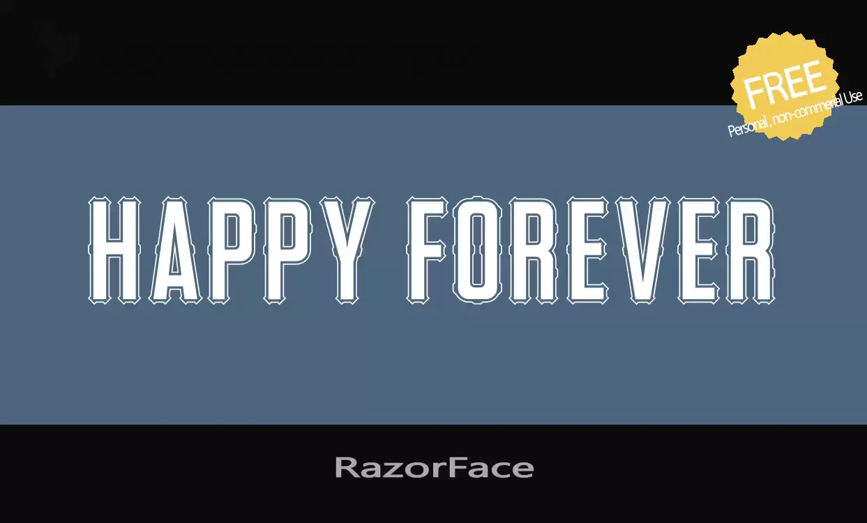 Font Sample of RazorFace