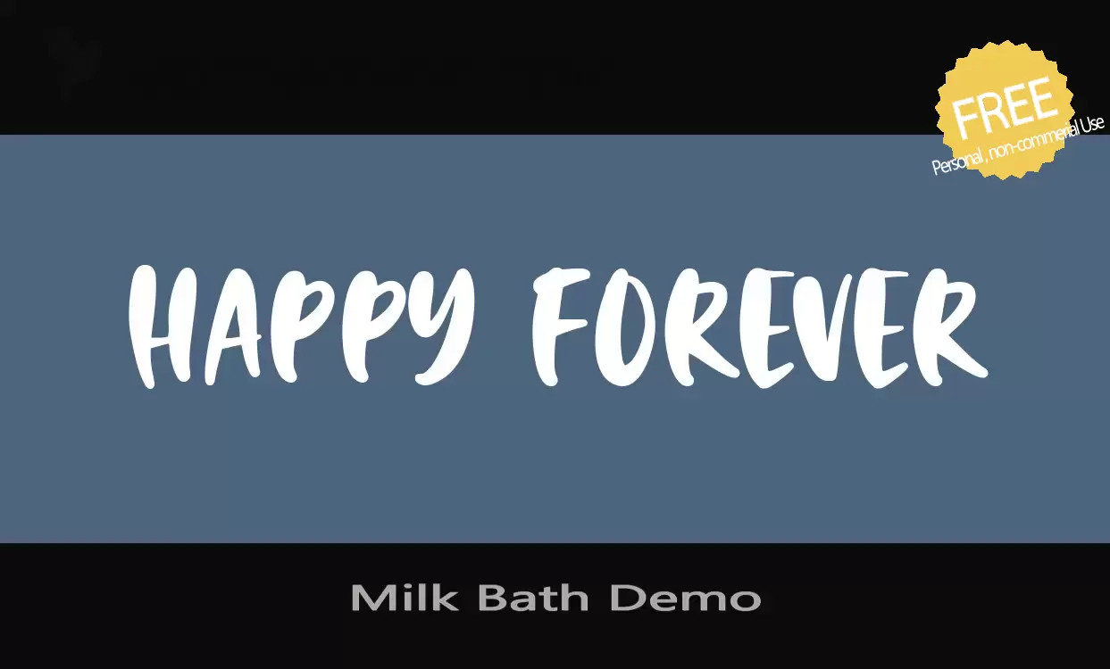 「Milk-Bath-Demo」字体效果图