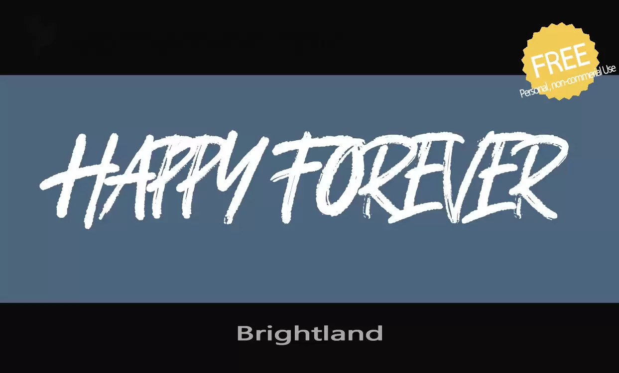 Font Sample of Brightland