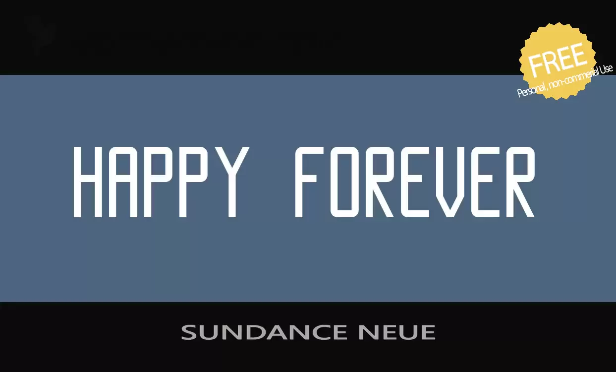 「SUNDANCE-NEUE」字体效果图