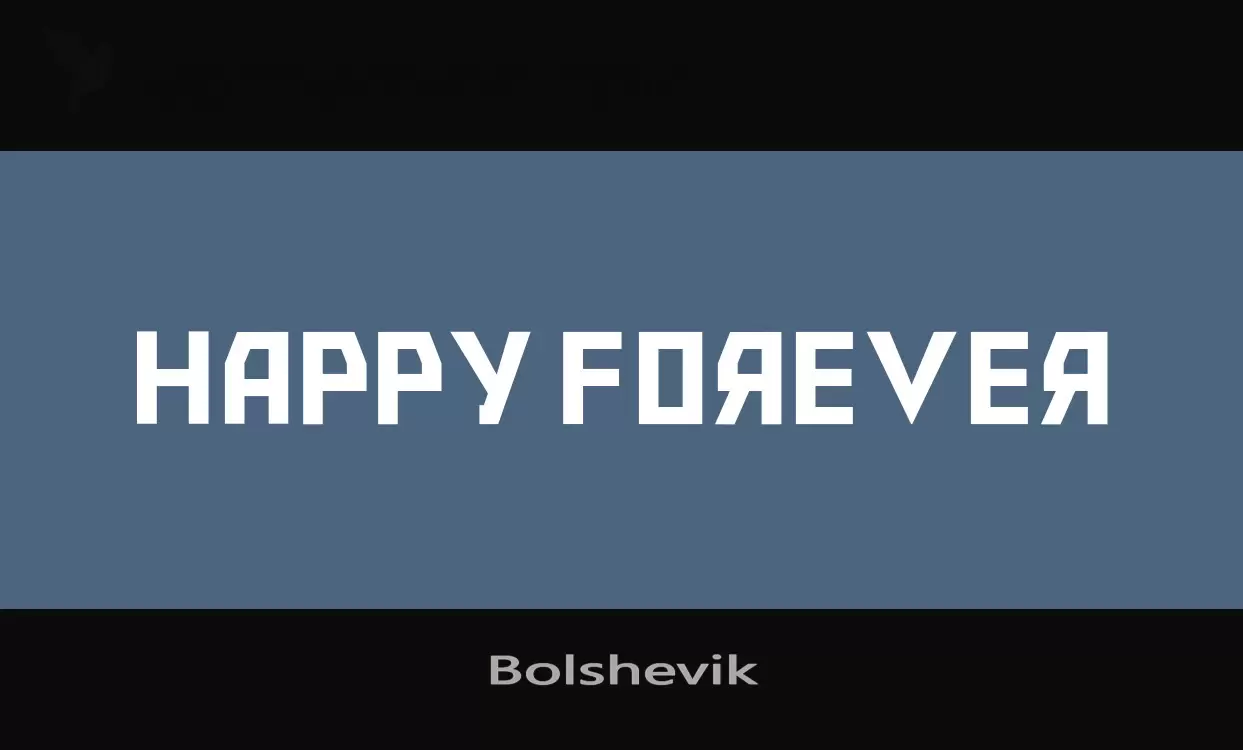 Font Sample of Bolshevik