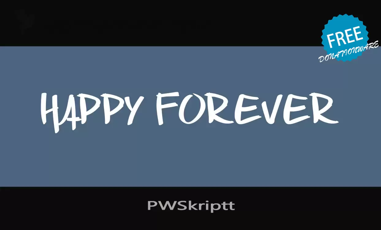 Font Sample of PWSkriptt