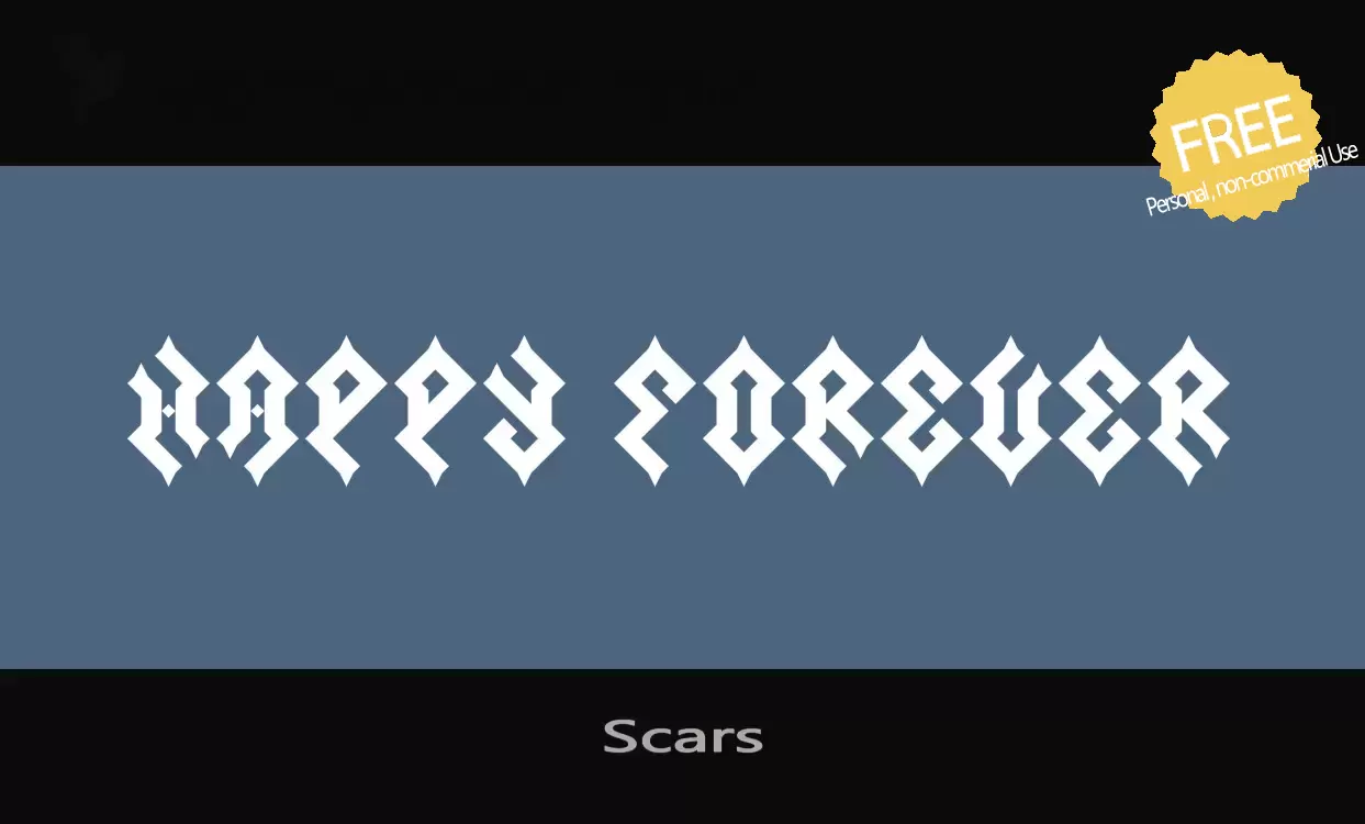 Font Sample of Scars