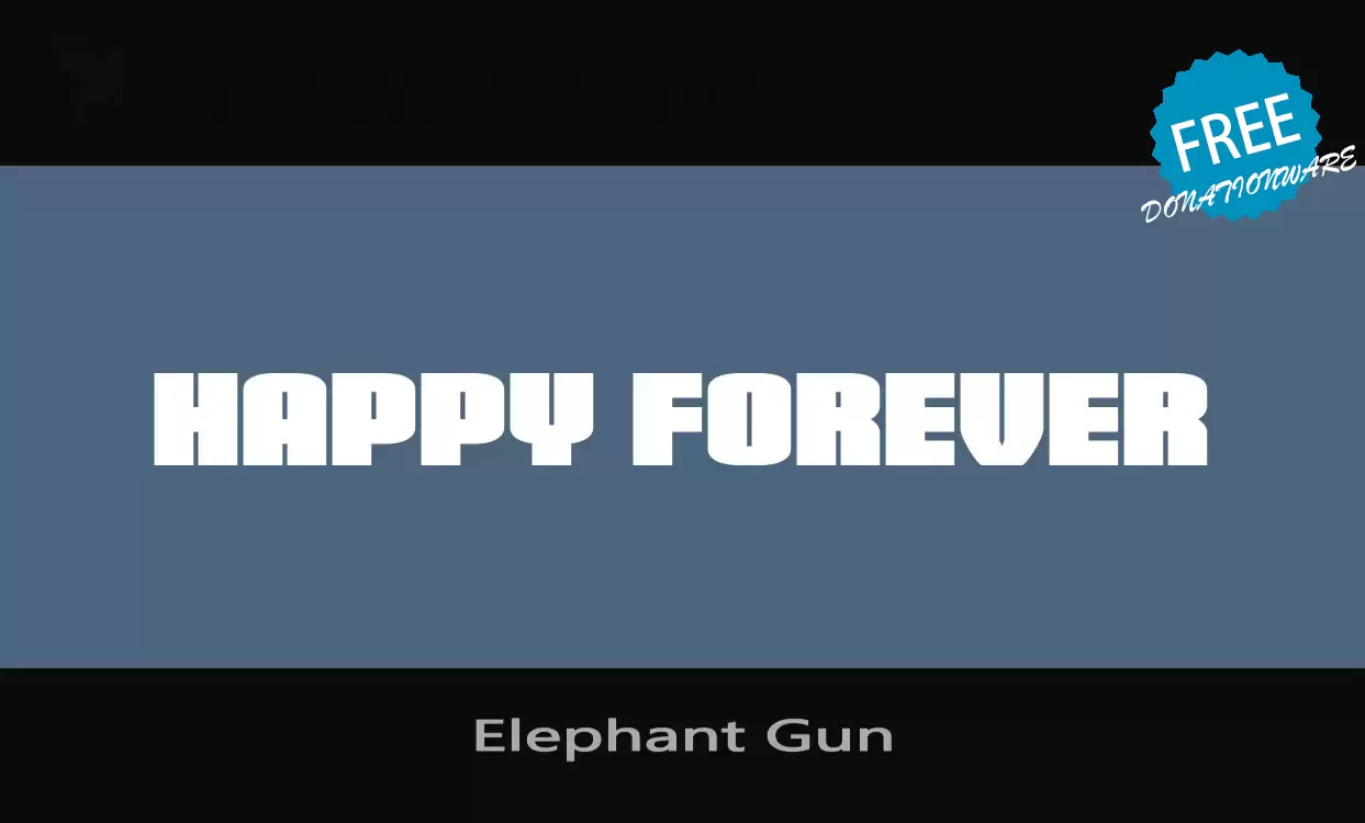 Font Sample of Elephant-Gun